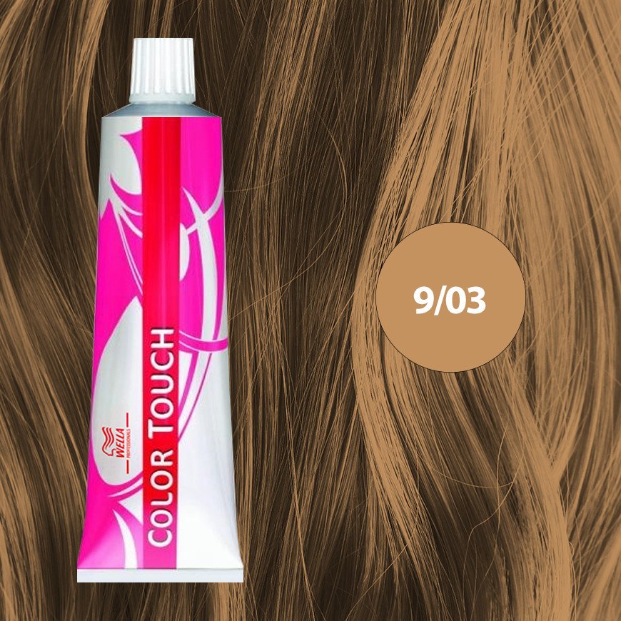 Wella Professionals Wella Professionals, Color Touch, Ammonia-Free, Semi-Permanent Hair Dye, 9/03 Very Light Blonde Gold, 60 ml For Women 1