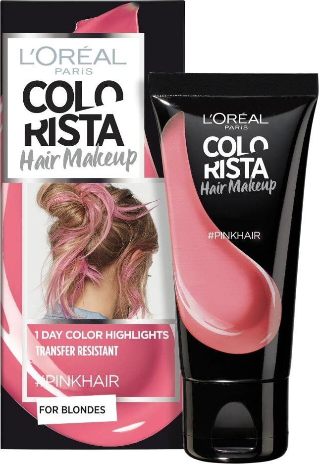 L’Oreal Paris L'Oreal Paris, Colorista Hair Makeup, Semi-Permanent Hair Dye,  #PINKHAIR, 30 ml For Women 1