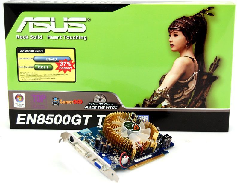 Asus GeForce 8500 GT 256MB EN8500GT SILENT MG/HTP/256M/A - Karta graficzna