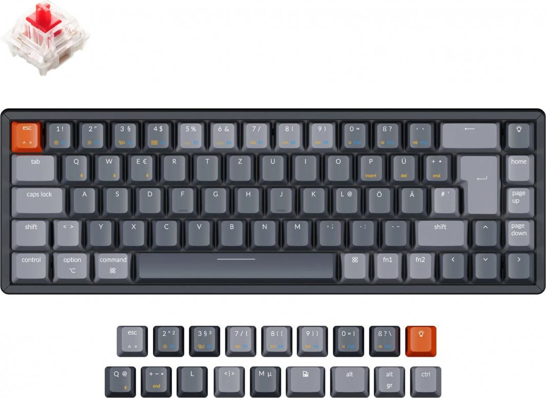 Klawiatura Keychron K6 Gateron Red (K6-Q1-DE) 1