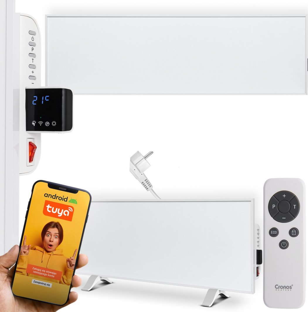 Grzejnik Cronos Panel grzewczy IR CRONOS Synthelith PRO CRP-330TWP White 1
