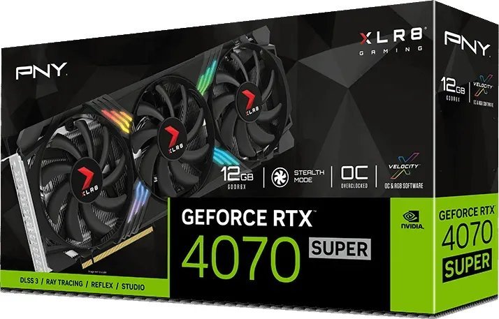 PNY GeForce RTX 4070 SUPER XLR8 Gaming Verto Epic-X RGB OC 12GB