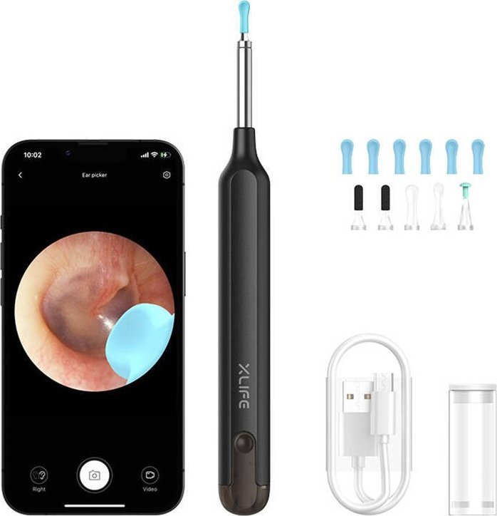 Xlife Otoskop z kamerą do czyszczenia uszu Xlife X1 (czarny) 1