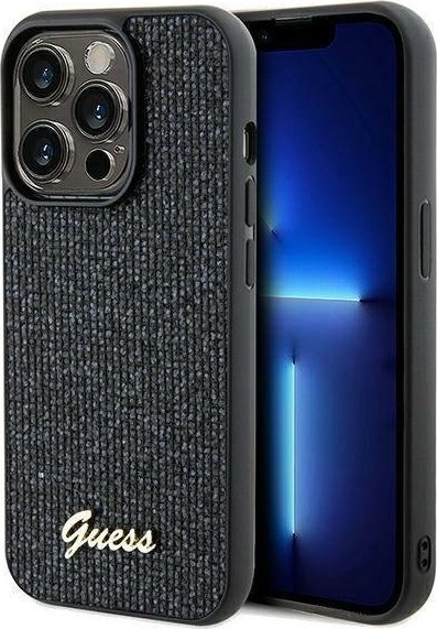 Guess Guess GUHCP13LPMSDGSK iPhone 13 Pro / 13 6.1" czarny/black hardcase Disco Metal Script 1