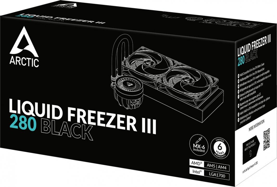 簡易水冷 ARCTIC LIQUID FREEZER III 280 BLACK Amazon | ARCTIC 「Liquid FreezerⅢ 280」水冷CPUクーラー 高静