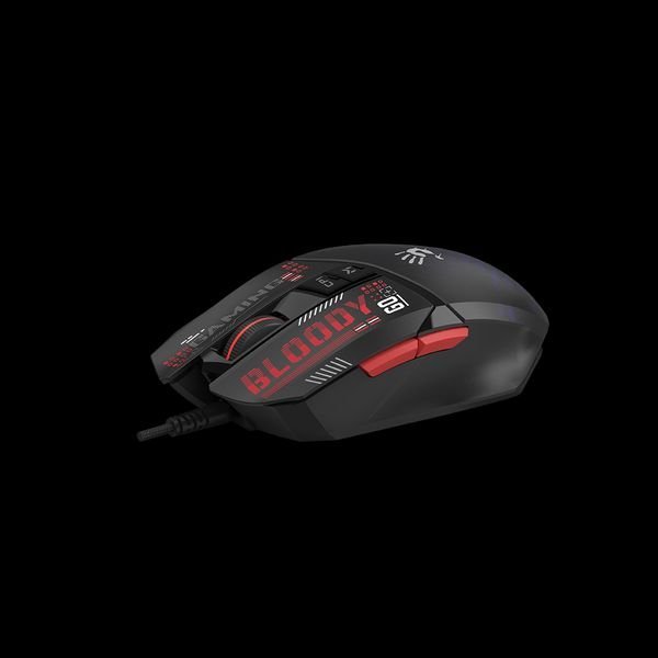 Mysz A4Tech A4tech BLOODY W60 Max Mini, podsvícená herní myš, 12000 DPI, černá, USB 1
