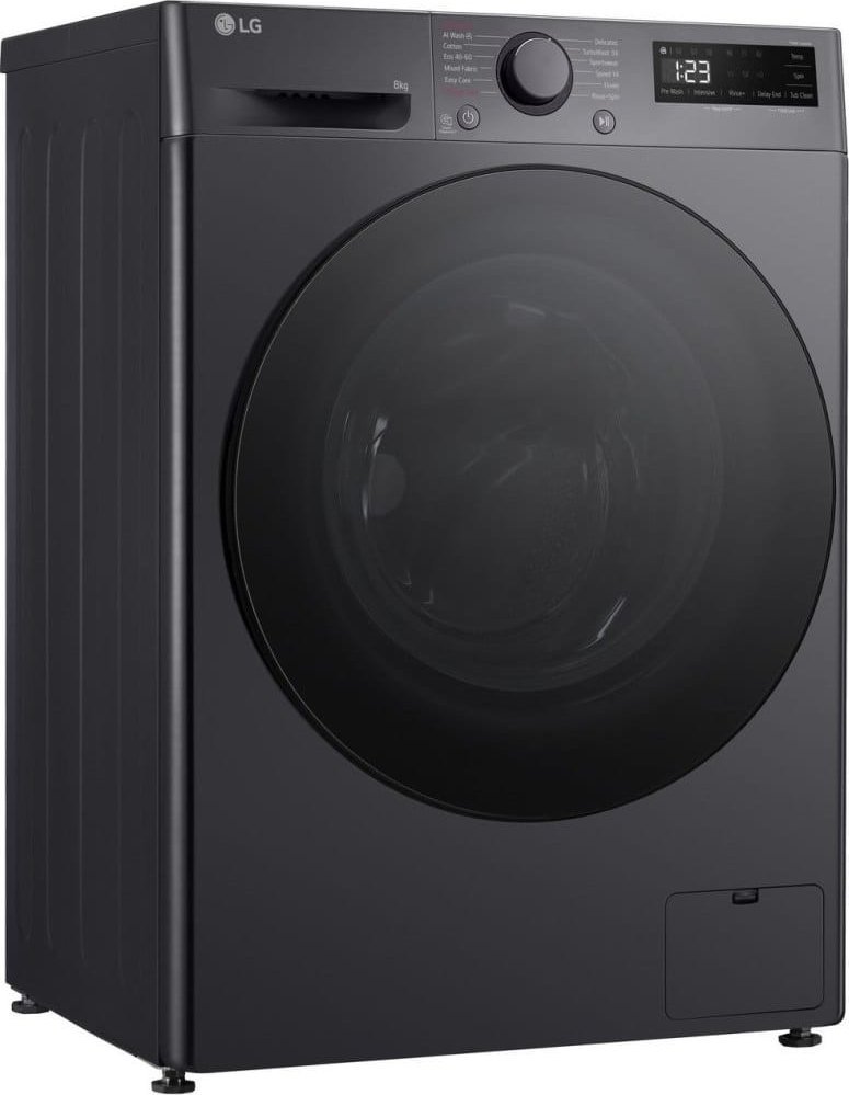 Pralka LG LG | F2WR508S2M | Washing Machine | Energy efficiency class A-10% | Front loading | Washing capacity 8 kg | 1200 RPM | Depth 48 cm | Width 60 cm | LED | Middle Black 1