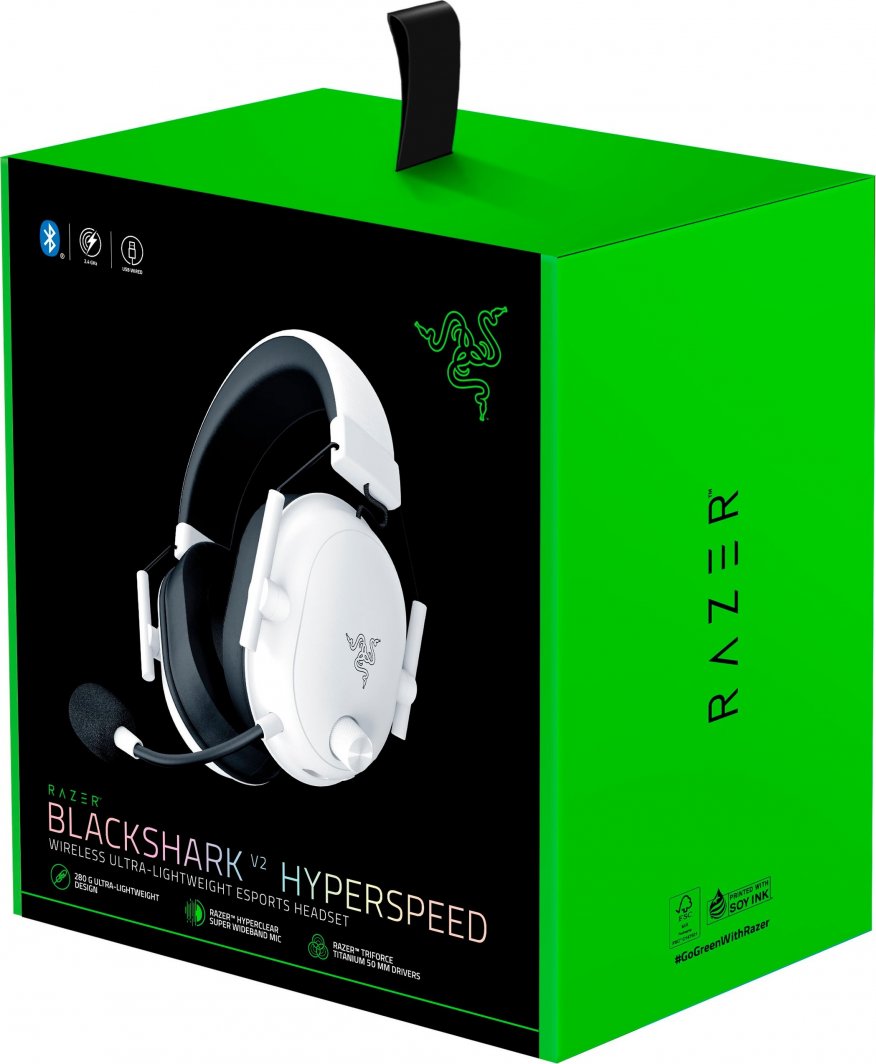 Razer BlackShark V2 HyperSpeed Białe (RZ04-04960200-R3M1