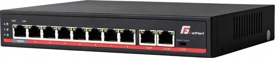 Switch GetFort SWITCH POE GETFORT 8+2 Gigabit Ethernet 120W 1