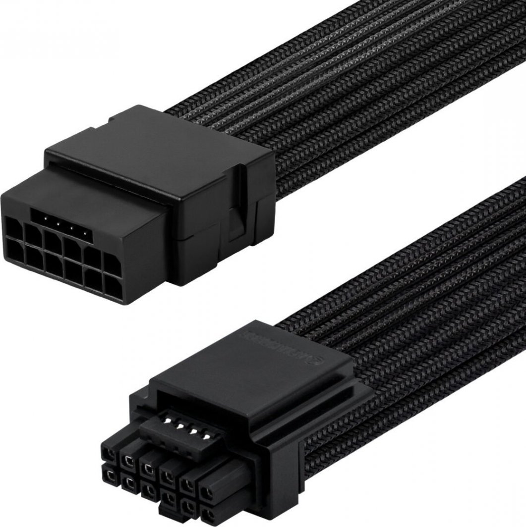 AsiaHorse Przedłużacz do zasilacza w oplocie 12VHPWR 12+4 PIN Czarny AsiaHorse 16 AWG 1