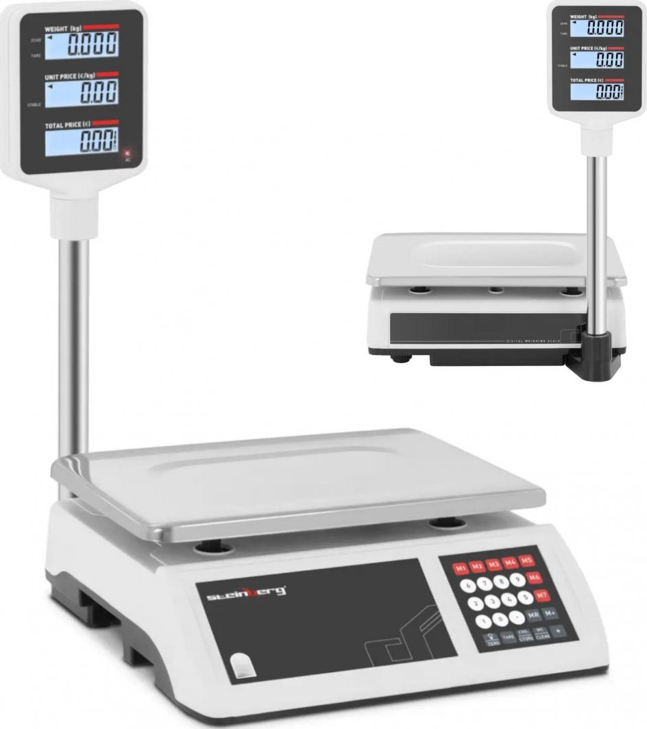 Steinberg Waga kontrolna stołowa sklepowa magazynowa LCD 15kg / 2g Waga kontrolna stołowa sklepowa magazynowa LCD 15kg / 2g 1