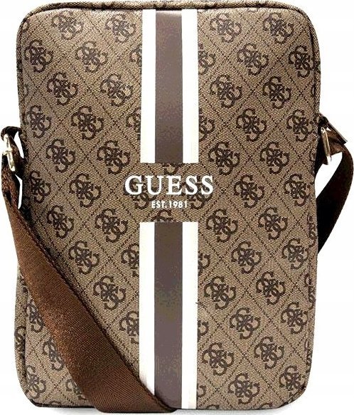 GUESS WONDEE Custodia Per Tablet Da Donna Fino A 10 Pollici - Borsa Organizer In Pelle Effetto, Marrone - Accessorio Moda