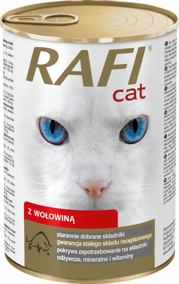 Dolina Noteci Rafi Mokra karma dla kotów z wołowiną 415 g 1