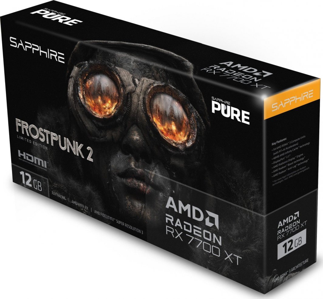 RX7700XT FROSTPUNK2 エディション Sapphire PURE AMD Radeon RX 7700 XT Frostpunk 2 Edition