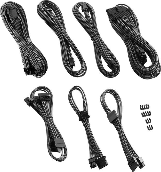CableMod CableMod C-Series PRO ModMesh 12VHPWR Cable Kit for Corsair RM, RMi, RMx (Black Label) - carbon 1