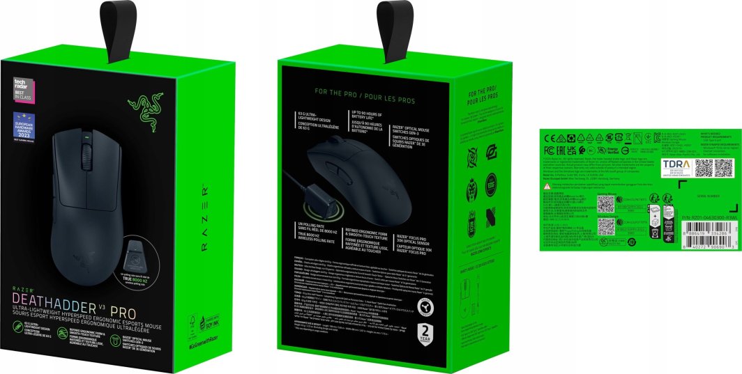 Razer DeathAdder V3 Pro 黒 smooth Razer DeathAdder V3 Pro Black