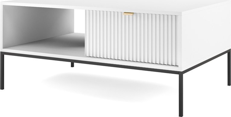 Ravio Prostokątna ława Kioto w kolorze białym