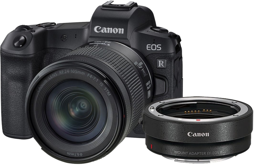 Lustrzanka Canon Canon EOS R + RF 24-105mm F4-7.1 IS STM + Mount Adapter EF-EOS R 1