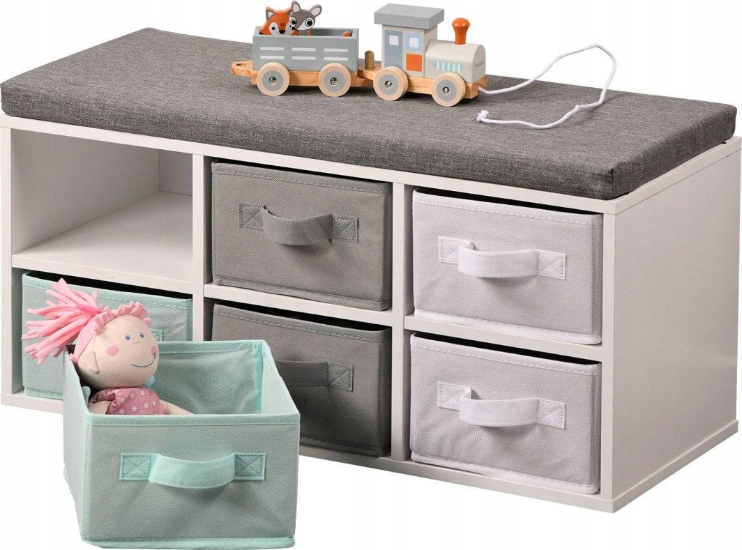 Kesper Ławka dziecięca z 6 organizerami tekstylnymi, Kesper 1