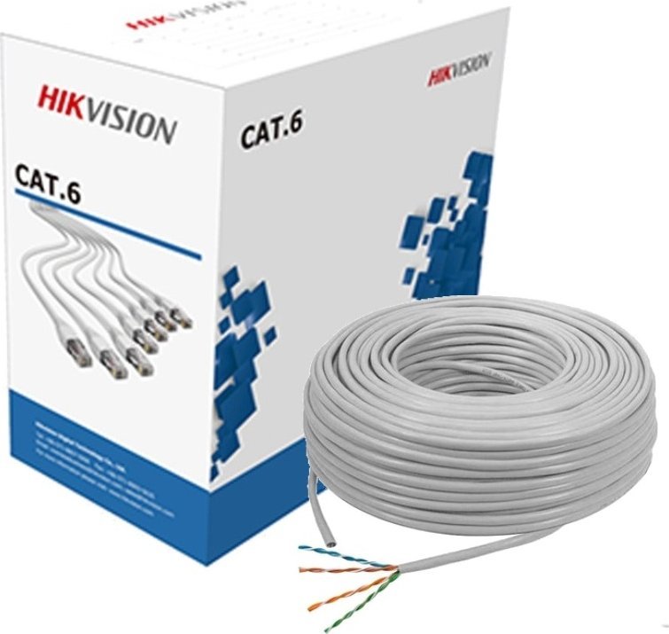 Hikvision CABLU UTP HIKVISION CAT. 6 305M ALB (DS-1LN6-UE-W) 1