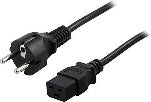 Kabel zasilający Deltaco DELTACO kabelis , 16A, CEE 7/7 - IEC C19, 5m DEL-111T