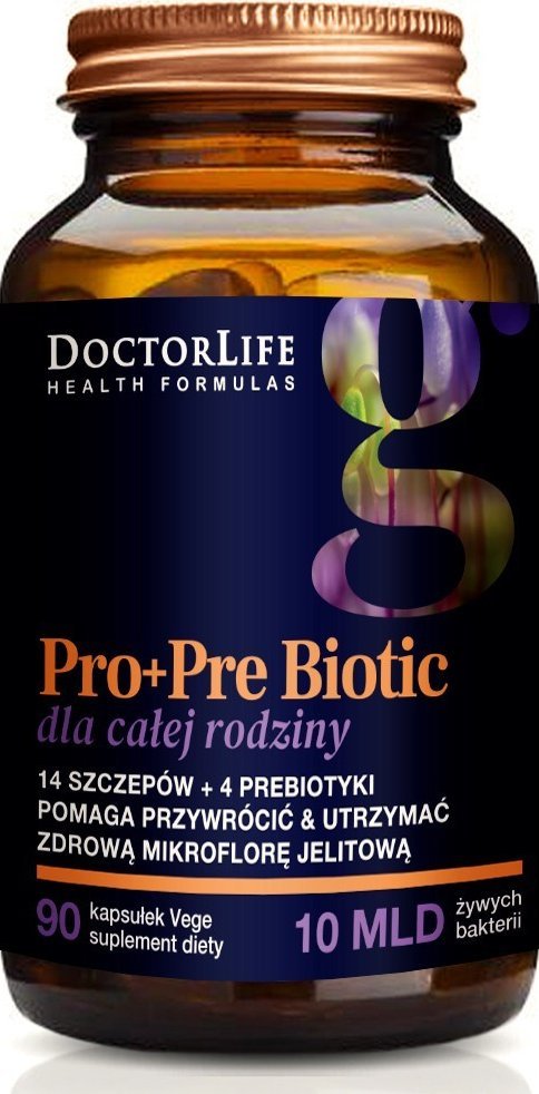 Doctor Life Doctor Life Pro+Pre Biotic dla całej rodziny - 90 kapsułek 1