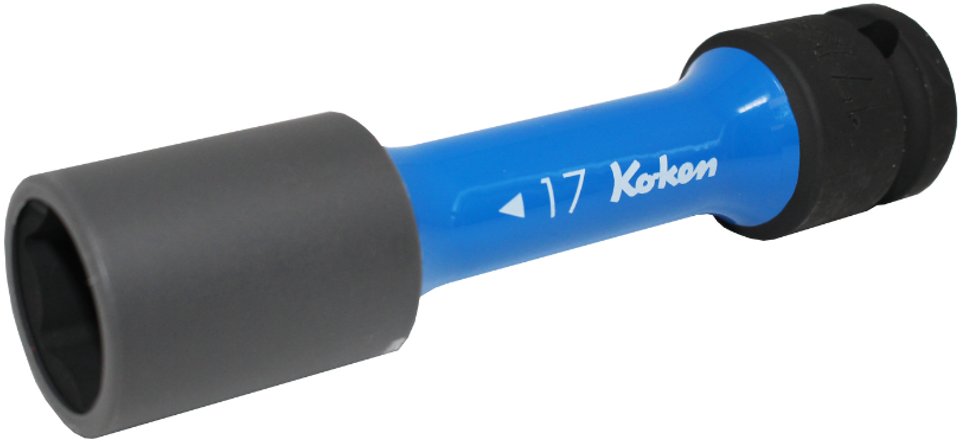 KOKEN IMPACTO Stecknuss L.1/2 - Modell 14145PM-1, Größen 1,0" Und 1,1", Rot