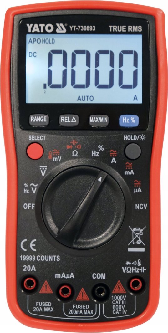 Yato YT.TRUE RMS LCD DIGITAL METER 19999 1