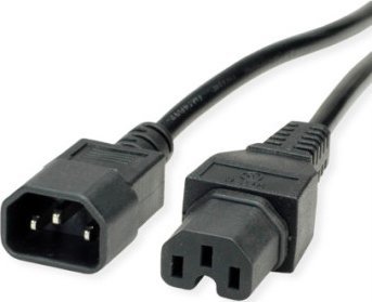 Kabel zasilający Value VALUE Kabel zasilający IEC320/C14 męski - C15 żeński, czarny, 3 m 1