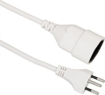 Kabel zasilający Value Przedłużacz VALUE T12/T13, kabel zasilający CH, biały, 5 m 1