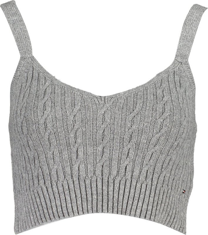 Tommy Hilfiger SZARY TOP DAMSKI TOMMY HILFIGER 2XS 1