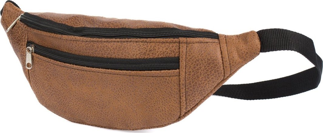 Beltimore Męska saszetka biodrówka nerka na pas regulowana brązowa F49 1