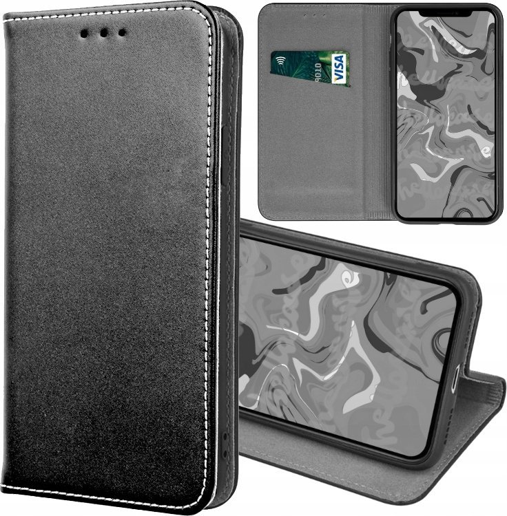 Hello Case Etui Book Magnetic Skórzane Apple iPhone 14 Plus (Czarne) 1