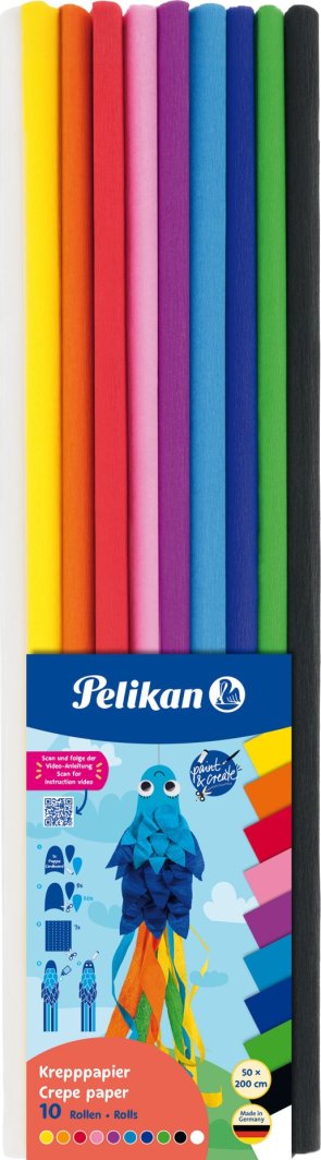 Pelikan Pelikan Krepppapier Set KRP, 10 Farben, f.s. 1