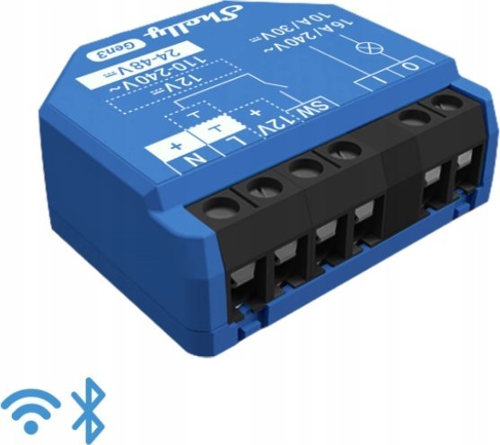 System przekazu sygnału AV Shelly Shelly Relais "1 Gen3" max 16A WLAN BT 1