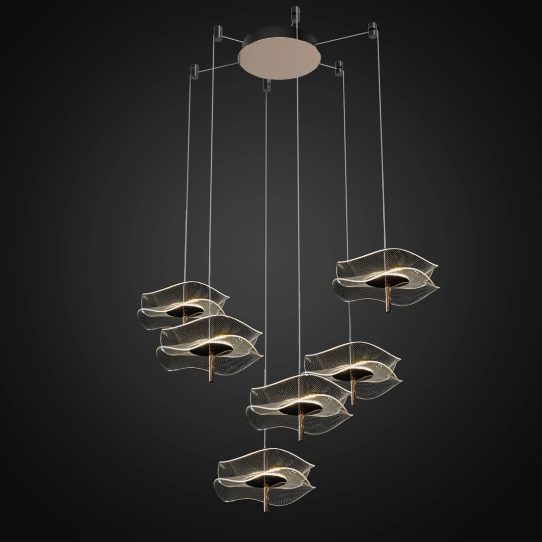 Lampa wisząca ALTAVOLA DESIGN Żyrandol Mariposa złota (Barwa światła delikatnie ciepła, Kolor Złoty, Możliwość ściemniania nie) 1