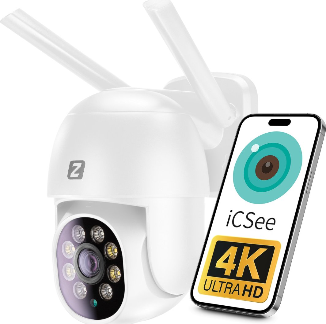 Zintronic Kamera Obrotowa IP I8 WiFi PTZ 8MPx 4K UHD - Kamera IP