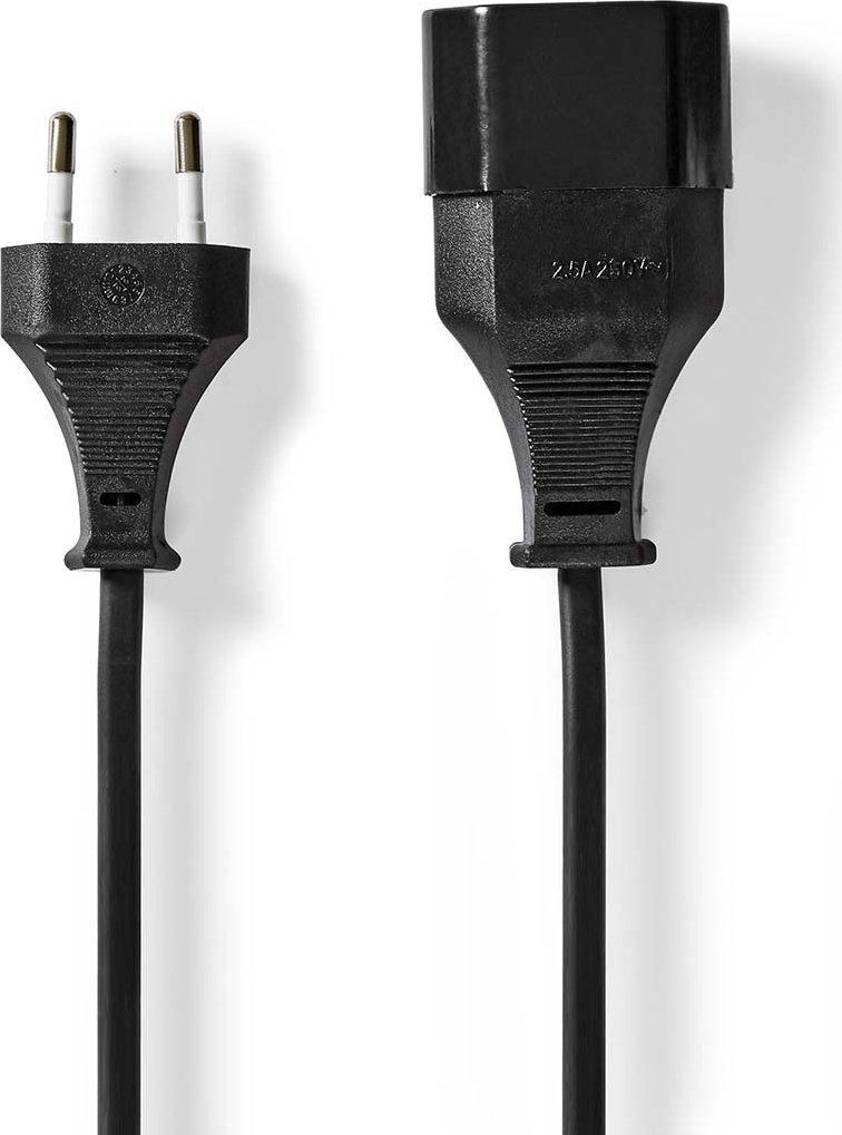 Kabel zasilający Nedis Nedis CEGL11085BK50 kabel zasilające Czarny 5 m CEE7/16 1