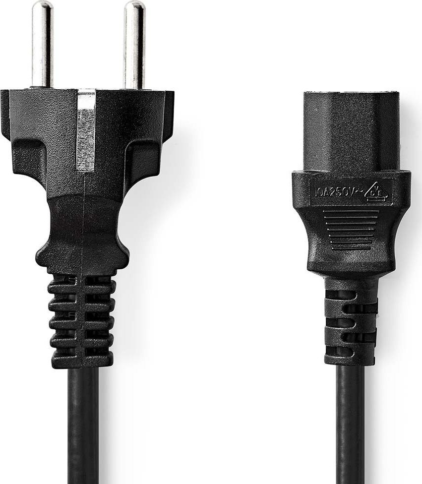 Kabel zasilający Nedis Nedis CEGL10030BK30 kabel zasilające Czarny 3 m Wtyczka zasilająca typu F IEC 320 1
