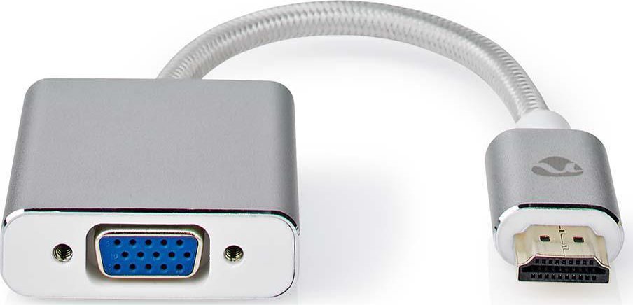 Adapter AV Nedis Nedis CCTB34900AL02 adapter kablowy 0,2 m HDMI Typu A (Standard) VGA (D-Sub) Srebrny 1