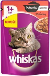 Whiskas WHISKAS 85g POTRAWKA WOŁOWINA gal. 1