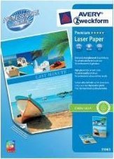 Avery Zweckform Papier Avery do kolorowych drukarek laserowych, błyszczący, dwustronnie powlekany, 150 g, 297 x 420 mm A3 1