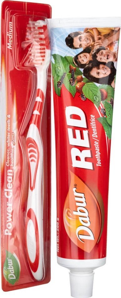 Dabur Dabur Red Szczoteczka + ziołowa pasta do zębów 200 g 1