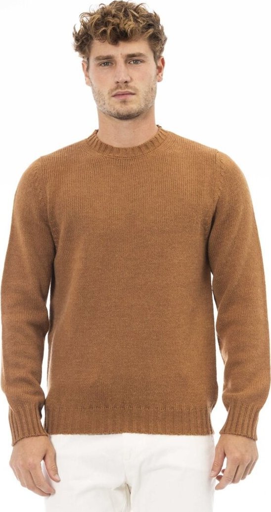 Alpha Studio Swetry marki Alpha Studio model AU7611CP kolor Brązowy. Odzież męska. Sezon: 54 1