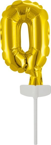 AMSCAN Balon foliowy mini cyfra 0 złota 7,5x12cm
