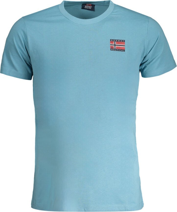 Norway 1963 NIEBIESKI T-SHIRT MĘSKI Z KRÓTKIM RĘKAWEM NORWEGIA 1963 2XL 1