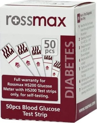 Rossmax Rossmax testo juostelės HS200 kraujo gliukozės matuokliui 1