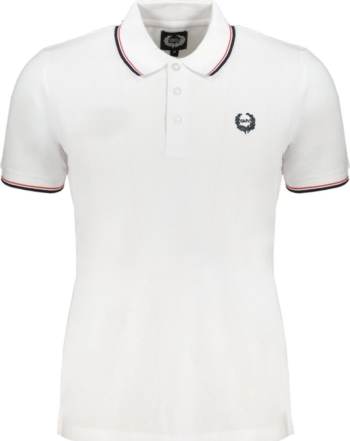 Gian Marco Venturi BIAŁA KOSZULKA POLO MĘSKA Z KRÓTKIM RĘKAWEM GIAN MARCO VENTURI 2XL 1