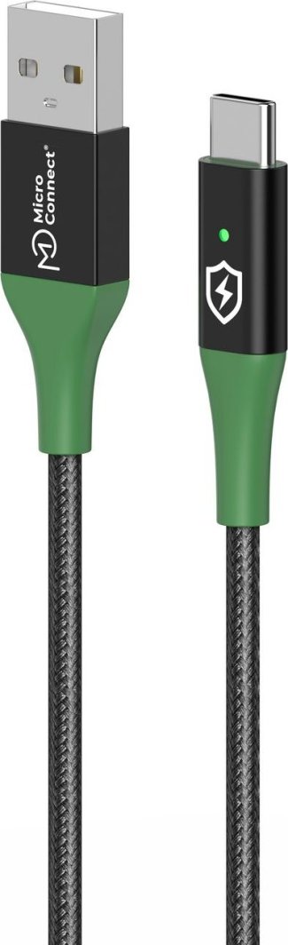 Kabel USB MicroConnect Microconnect MC-SMART USB-A-C-01 kabel USB USB 2.0 1 m USB A USB C Czarny, Zielony 1