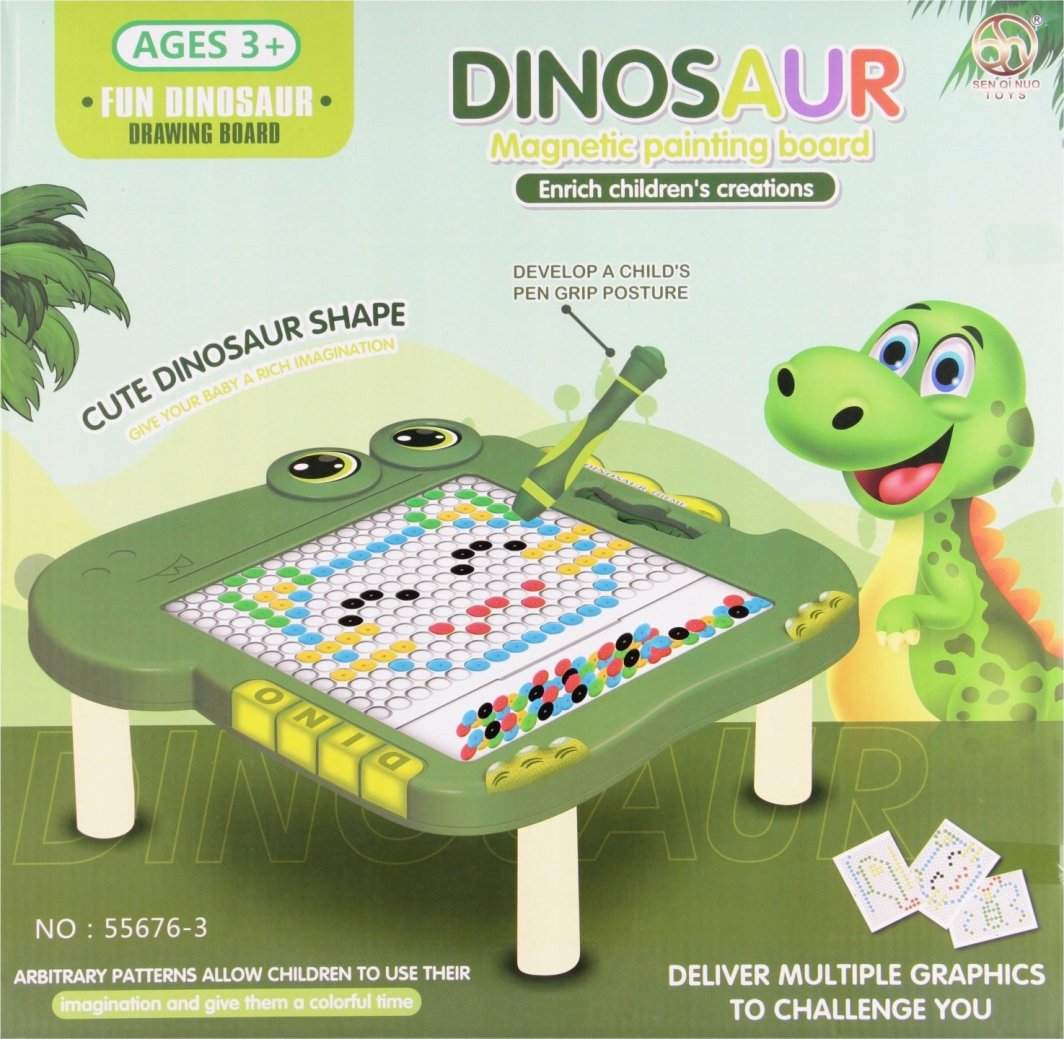 Mega Creative TABLICA MAGNET MOZAIKA DINO 41X40X4 PUD18 1